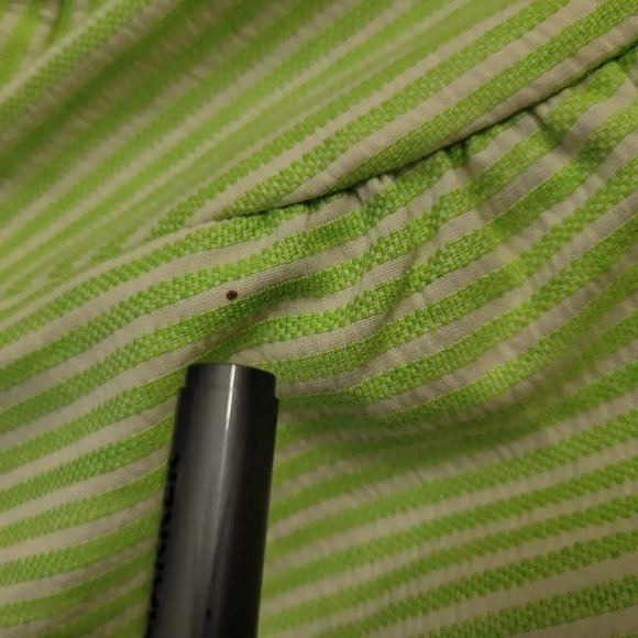 Lafayette 148 New York Womens Blazer Jacket 10 Lime Green Striped Cotton Linen - Picture 4 of 10